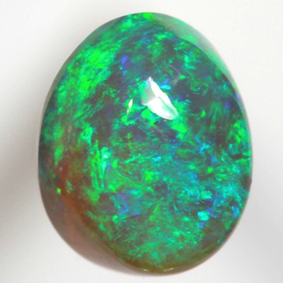 SOLID CRYSTAL OPAL 3D Floral Harlequin pattern, bright greens